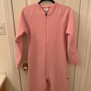 Adult footed onesie with velcro butt flap